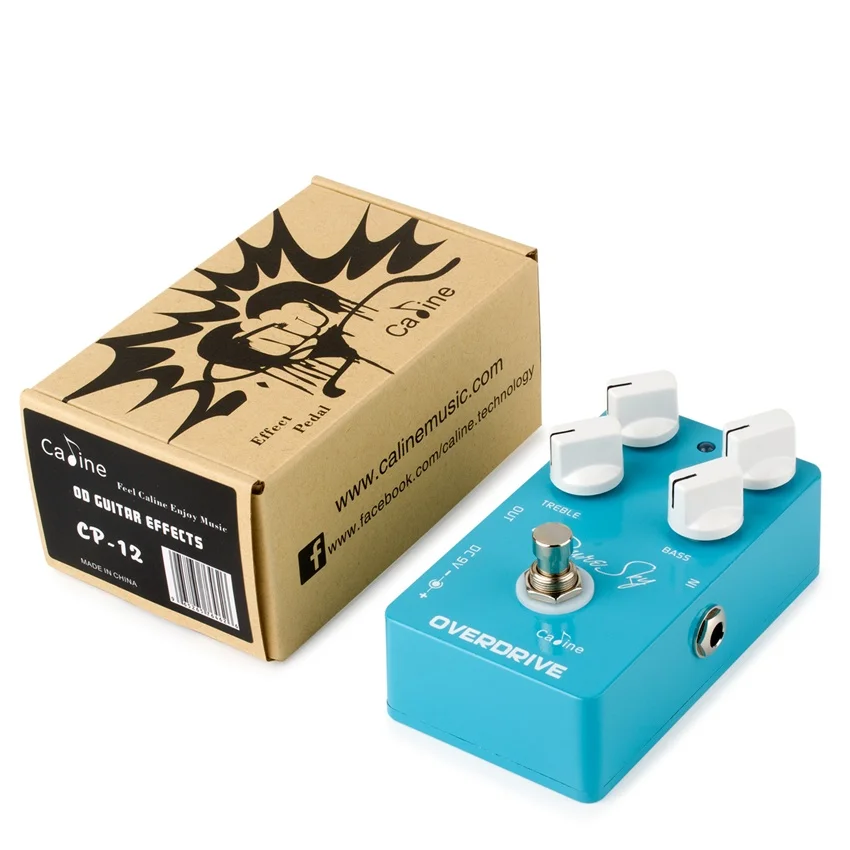 

Caline CP-12 Pure Sky OD Overdrive True Bypass Stompbox Mini Effects 4 Button Guitar Pedal