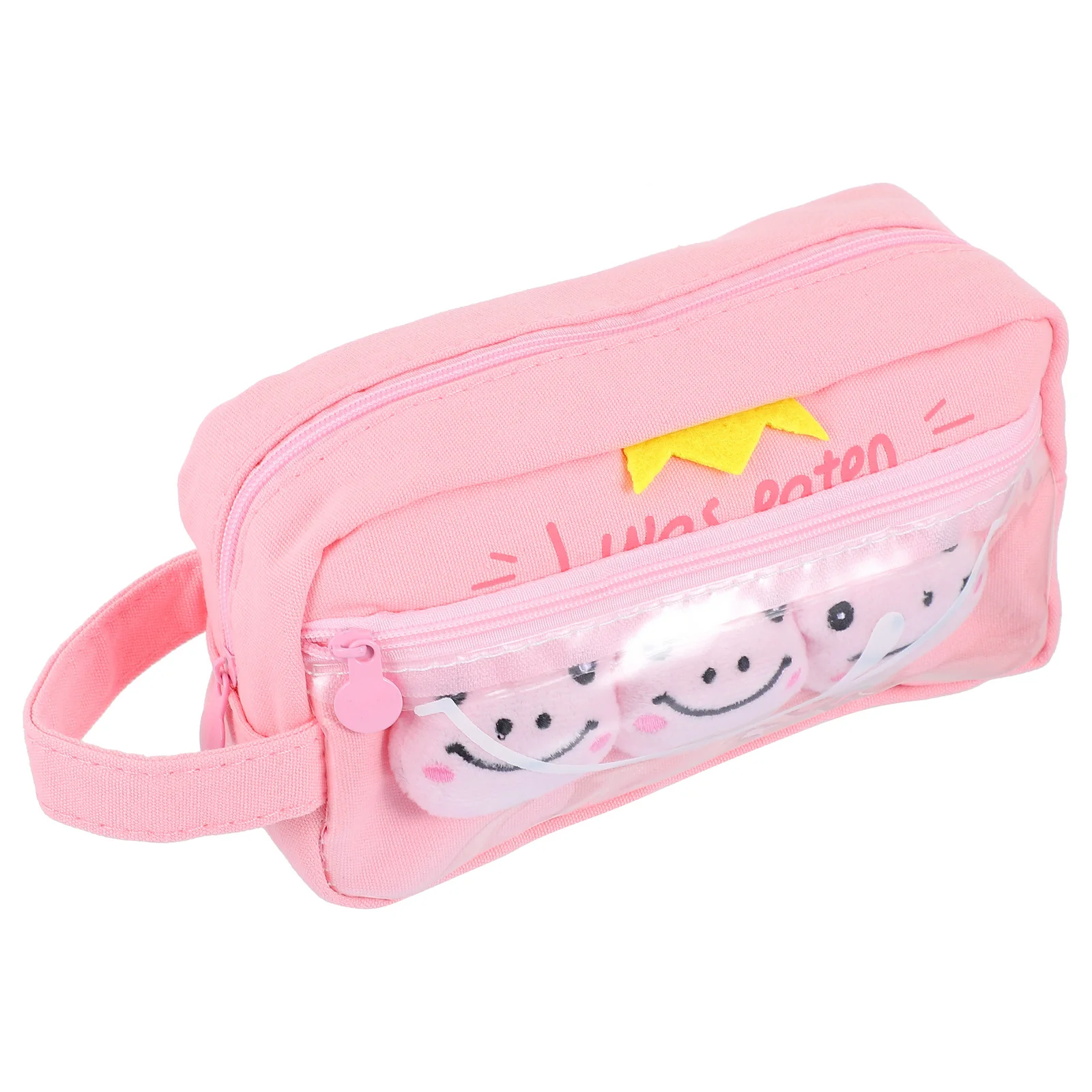 

Cartoon Frog Pencil Case Bag Girl Heart Adorable Pouch Fashion Canvas School Stationery