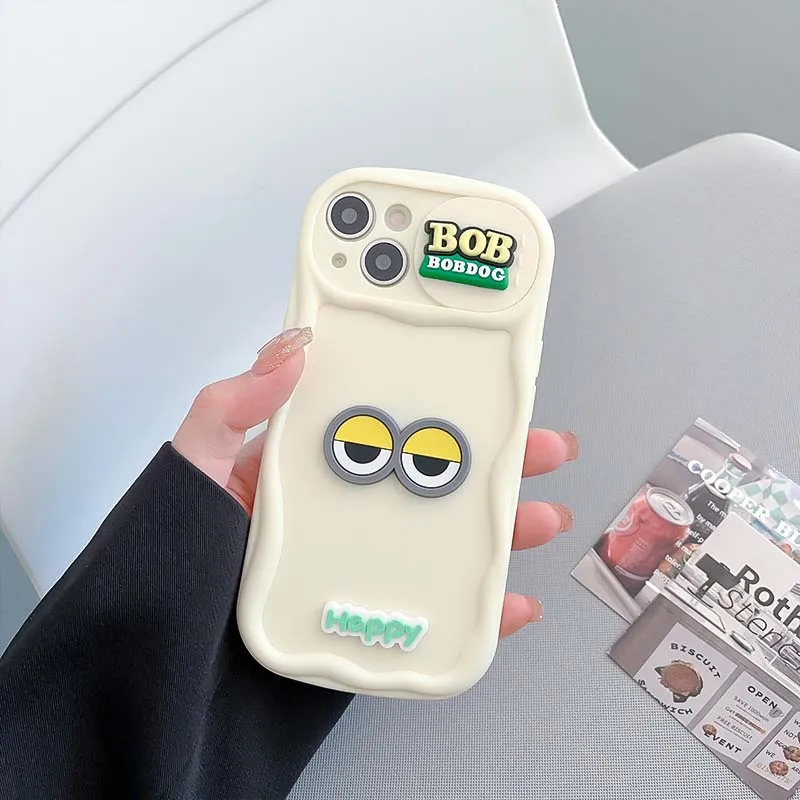 Phone Protective Case With 3d Cartoon Eyes For Iphone Series_voghion.com