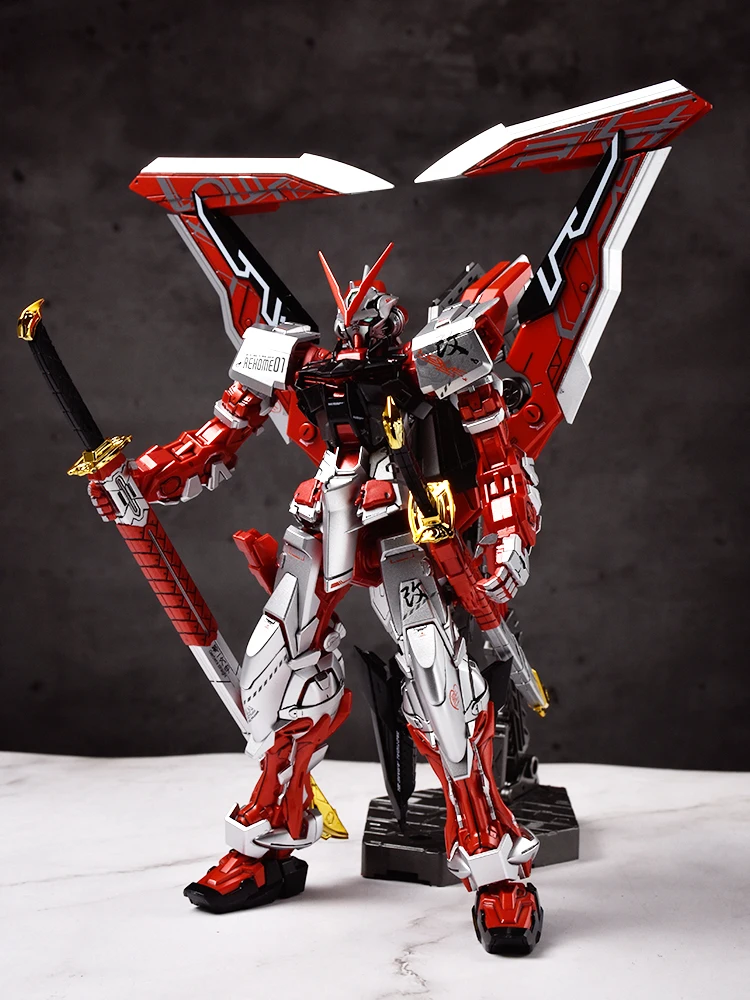 

MG 6601 1/100 Astray red frame kai fight silver or black Special Coating Plating Mobile Suit Assemble Model Toys For Boys DDABAN
