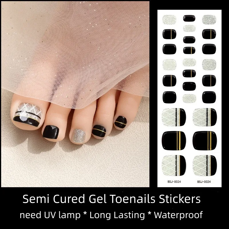 26TipsSheetToenailsStickerFullCoverWaterproofNontoxicStrips
