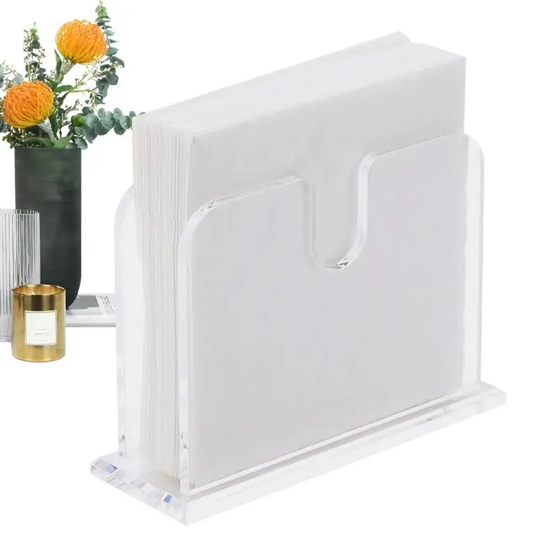 

Прозрачный лоток для хранения бумажных полотенец, компактная коробка для салфеток, Диспенсер, прочный лоток для хранения бумажных полотенец для буфета, ланча, напитков