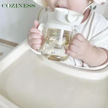 Baby Flasche Olive Blume Mit Schwerkraft Ball Stroh Wasser Tasse Milch Flasche PPSU Neugeborenen Trinken Tassen Breiten Mund Design Kind wasserkocher