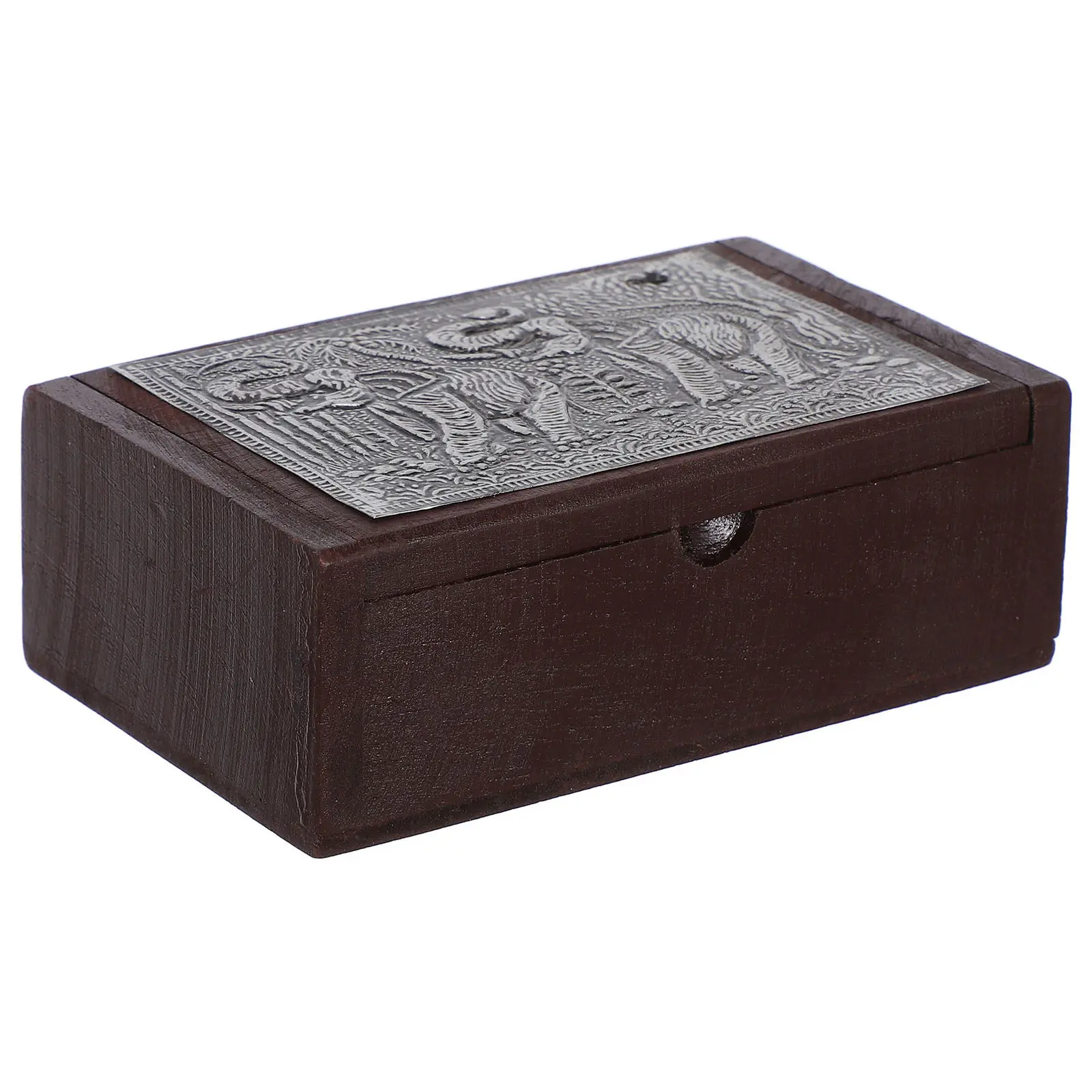 플립 뚜껑이 있는 나무 레시피 박스 카드 보관 케이스 레시피 카드용 다용도 정리함 명함 소형 경량 가정용