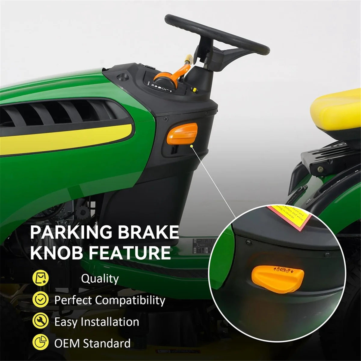 GX23146 Parking Brake Knob for John Deere Tractor 107H 107S 92H D100 105 110 120 130 140 150 155 160 170 E100 110 120 HOT