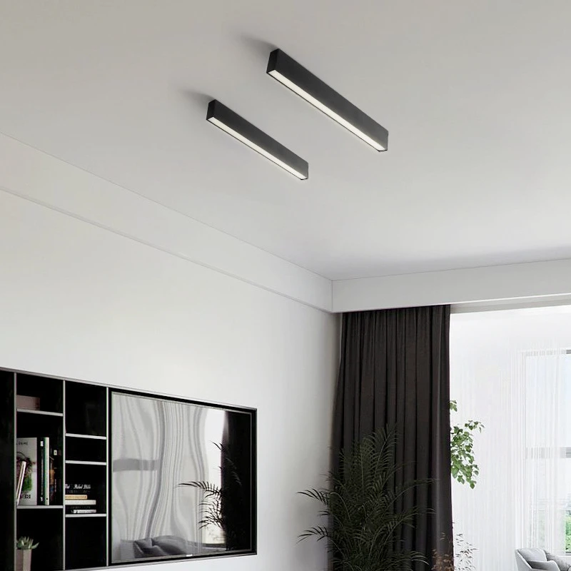 Description Picture 5 of itemSurface Mount Linear LED Ceiling Lights Long Strip Spotlight Luminarious Floodlight Minimalism Pendant Lamp Home Decor AC85-265V