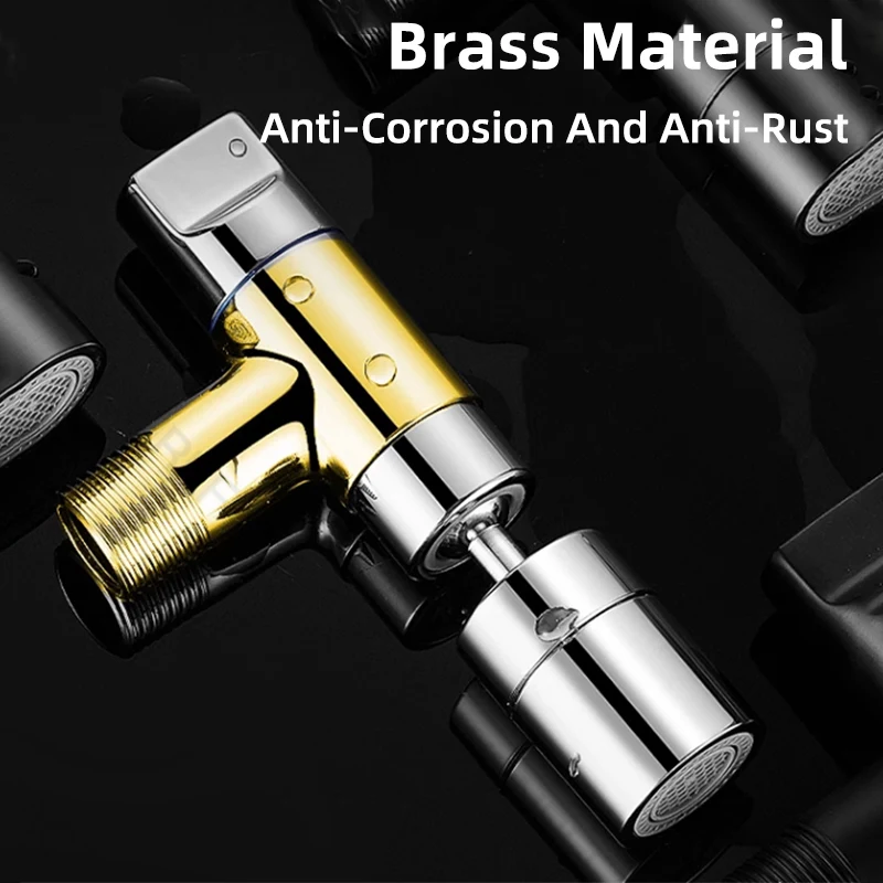 Washing Machine 360&deg;Brass Rotary Faucet Two-Mode Multifunctional Faucet Lengthened Threaded Interface Aerator Save Space