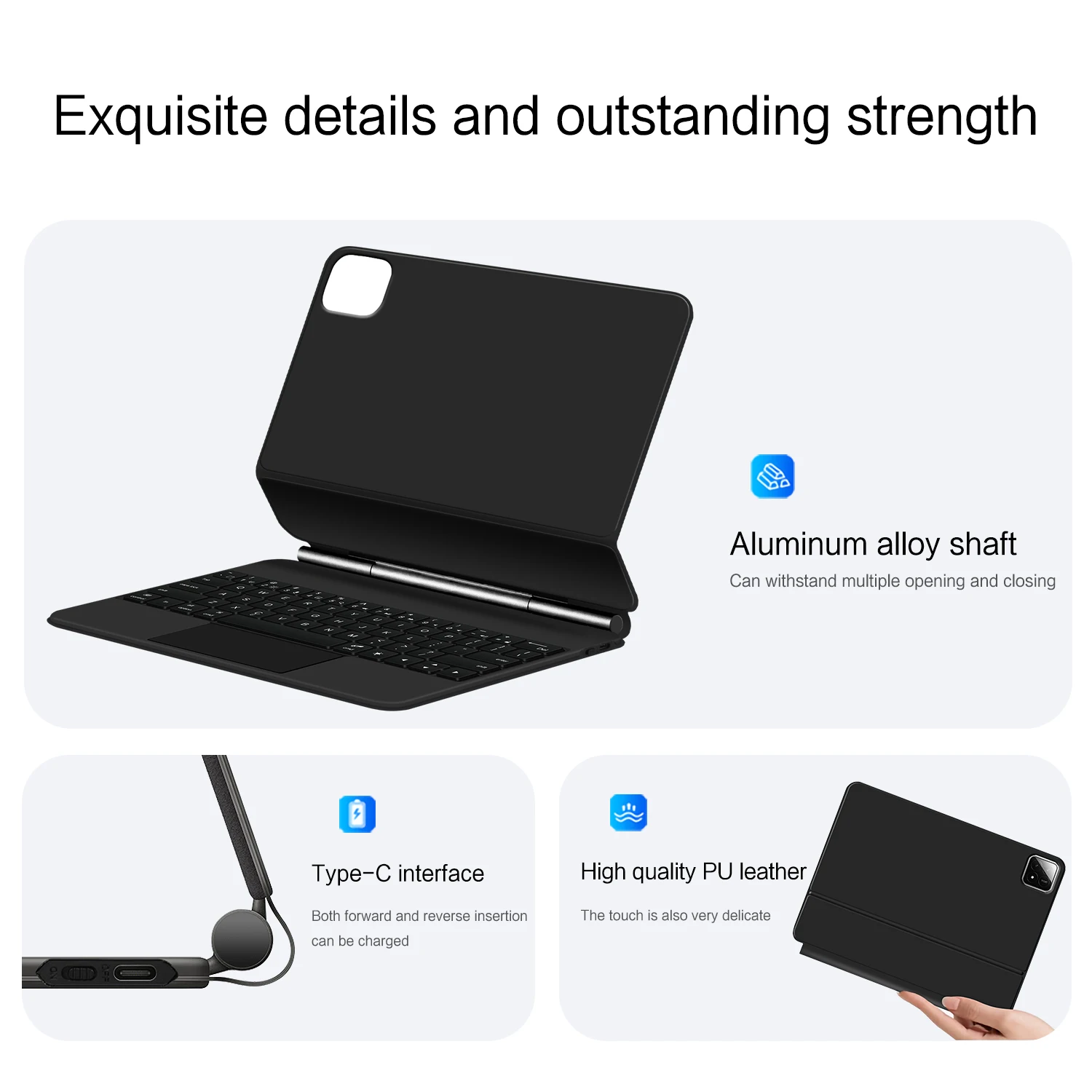 Backlight Magic Keyboard For XIAOMI Pad 6S Pro 12.4" Mi Pad 6s Pro12.4 Smart Case Portuguese Spanish Arabic German keyboard