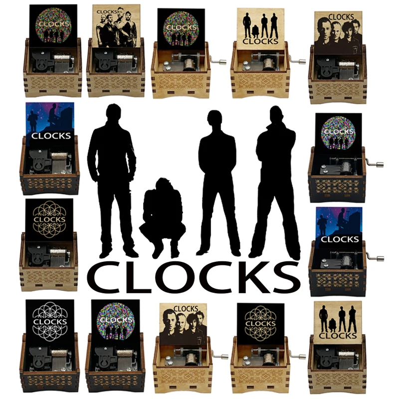 Elegant 18-Tone Music Box with 'Clocks' Clip – Perfect Study Desk Ornament and Holiday Gift