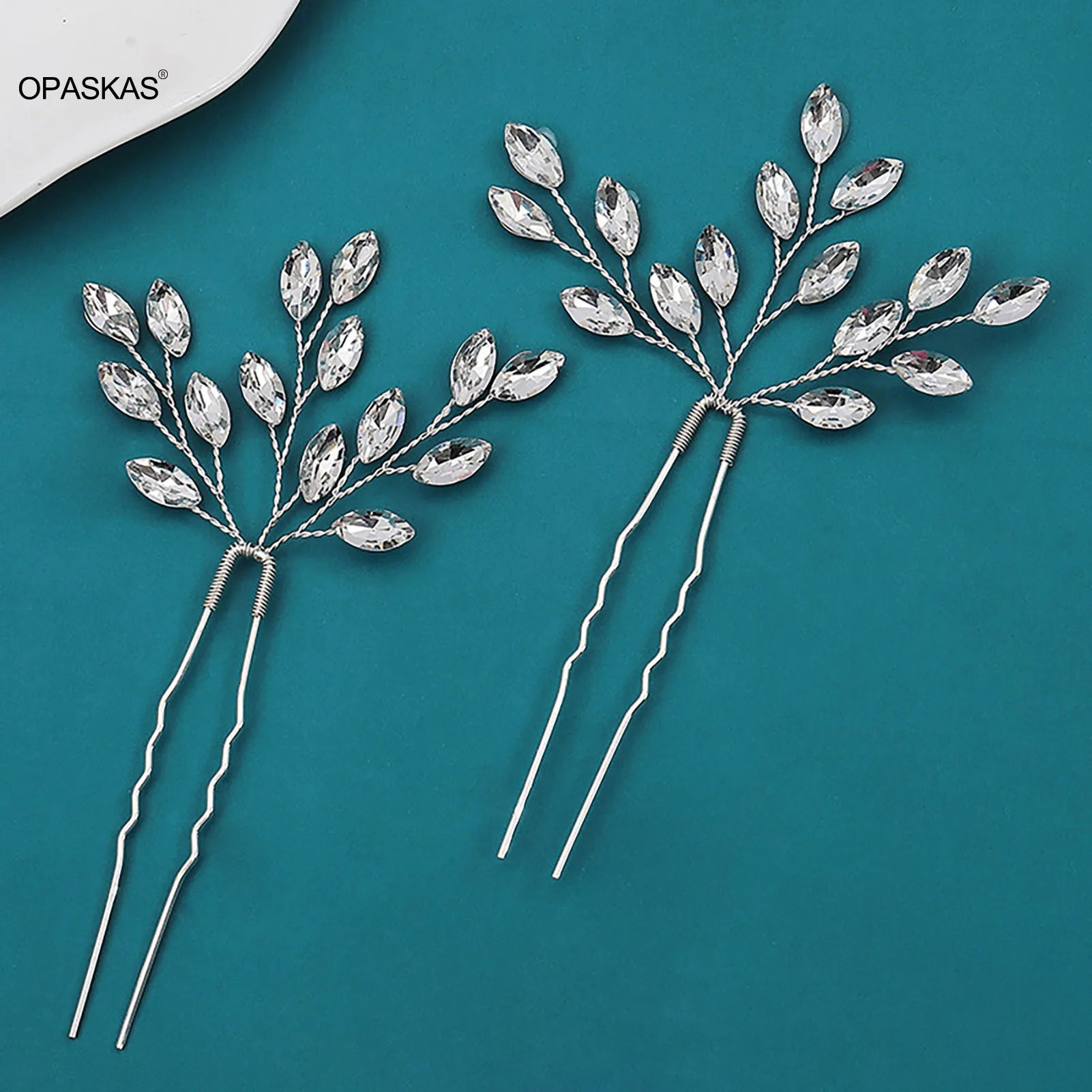 

Silver Color Hairpin Wedding Hair Accessories U-shaped Crystal Hair Clip Fashion Bride Prom Tiaras 2023 New Marrige Hair Jewelry