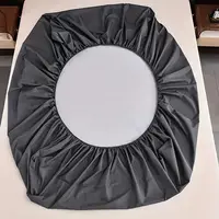 Waterproof Fitted Bed Sheet Comfortable Mattress Protector with Elastic Rubber Band Washable and Easy Care 2