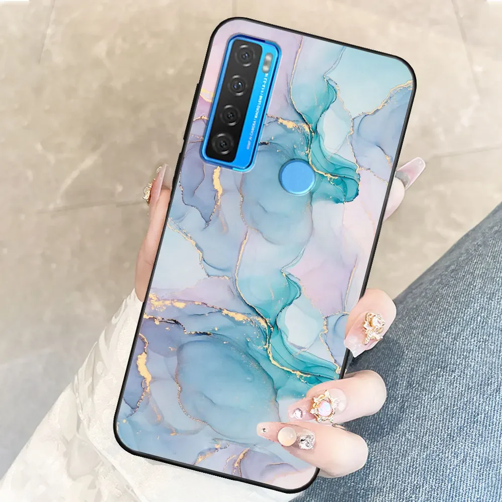 Luxurious TPU Soft Silicone Marble Animal Phone Case - Shockproof Bumper Shell