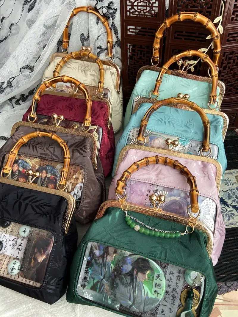 

Chinese Ethnic Style Embroidery Hanfu Handbag Transparent Itabag Fashion Classics Literary Youth Women Shoulder Crossbody Bag