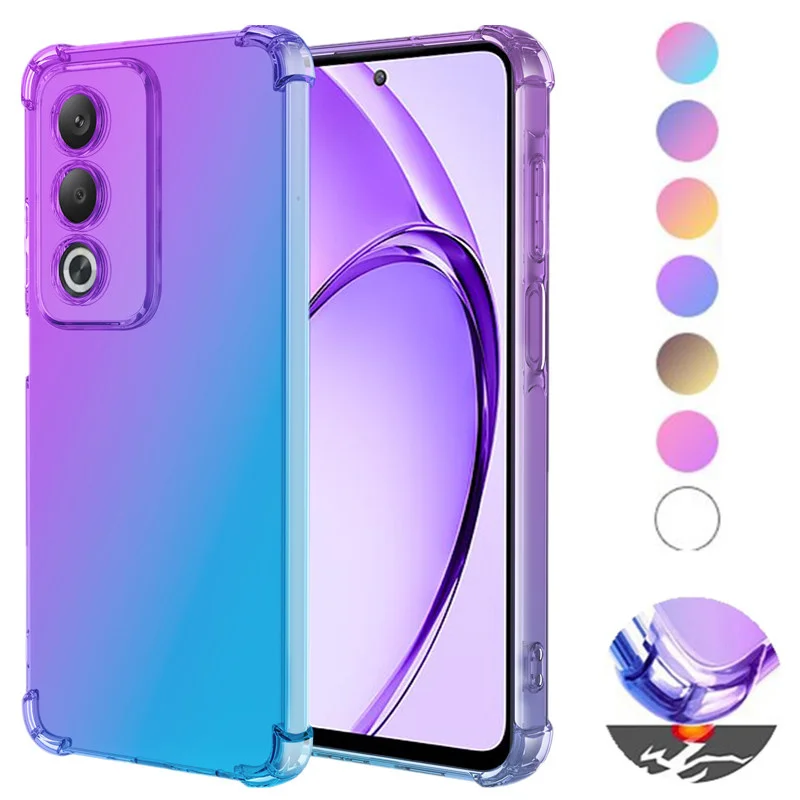 Gradient TPU Shockproof Transparent Protective Case