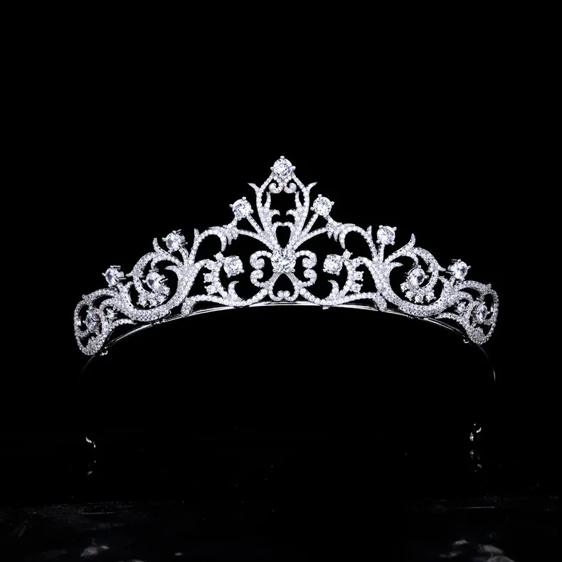

Korean Style Simple New Bridal Wedding Headdress Zircon Crown Birthday Princess Crown Dress Wedding Accessories