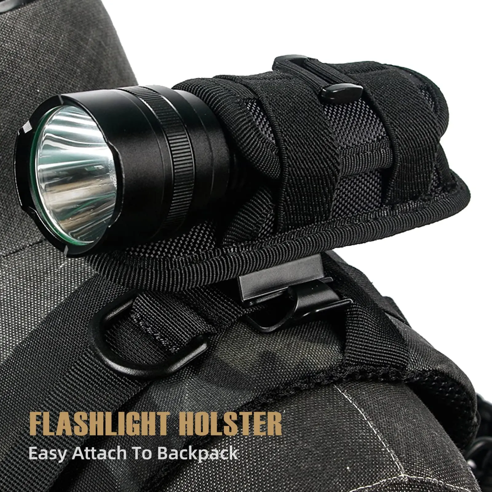 Nylon Tactical Flashlight Pouch Holster for Hunting