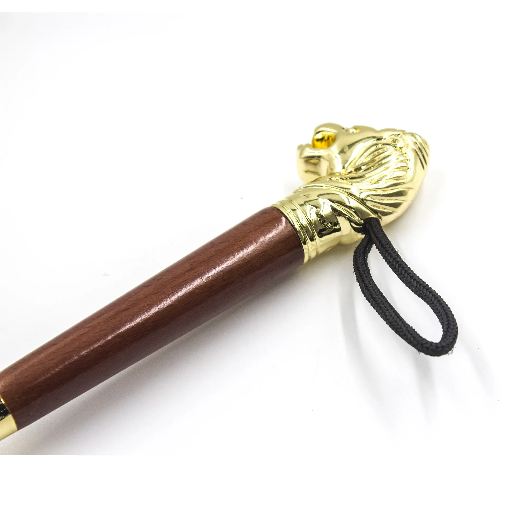 Shoe Horn Retro Durable Lion Head Long Metal Shoehorn Brown Wood Handled Shoe Lifter Spoon Wear Shoes Do Not Bend to Carry Shoes