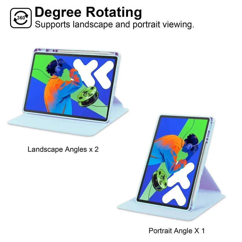 Premium 360° Rotating Stand Case with Pencil Holder
