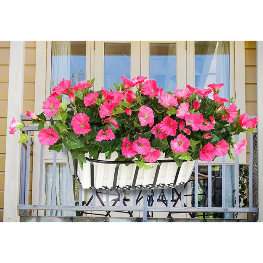 Casa Artificiale Morning Glory Vine Petunia Wedding Decor Shop Simulazione Vibrante 7 Rami Decorazione Fiori