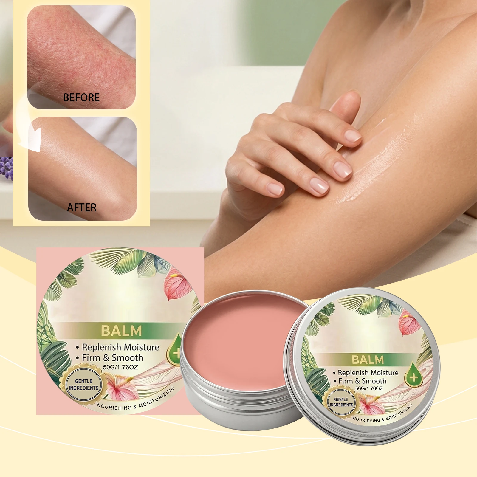 Skin Care Cream with Gentle Ingredients, Lightweight and Soft Texture, Protects Body Skin, Smooth and Moisturizing Cream That Lo