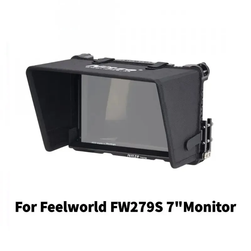 

NITZE 7-дюймовая клетка для монитора с кабельным зажимом Sunhood для FEELWORLD FW279S FW279 4K Ultra -Bright
