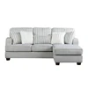 Modern Reversible Sectional Corner-blocked Frame Reversible Cushions Throw Pillows 100% Foam Livingroom Furniture Gray 1
