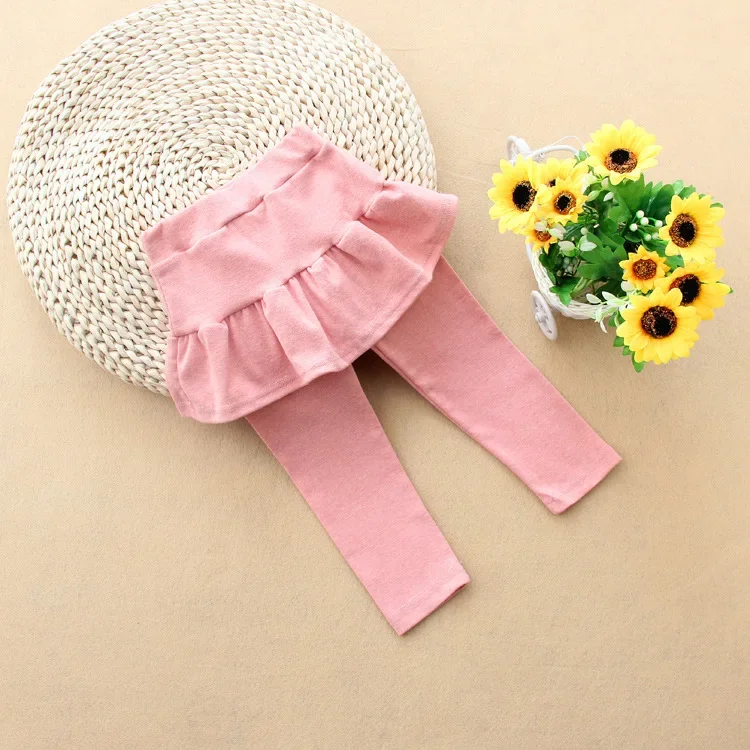 Autumn and Winter Girls Leggings Baby Kids Cotton Skirt Trousers Children Matching Clothes Ruffle Pants