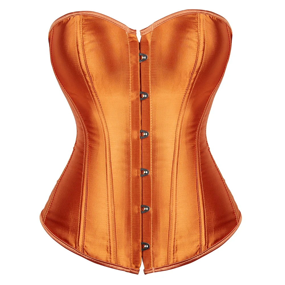 Corset Bustier Top For Women Satin Lace Up
