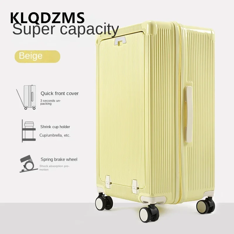 KLQDZMS High Quality Suitcase 24"26"28"30 Inch Large Capacity Cart Case Cart Style Travel Bag with Wheels Rolling Suitcase
