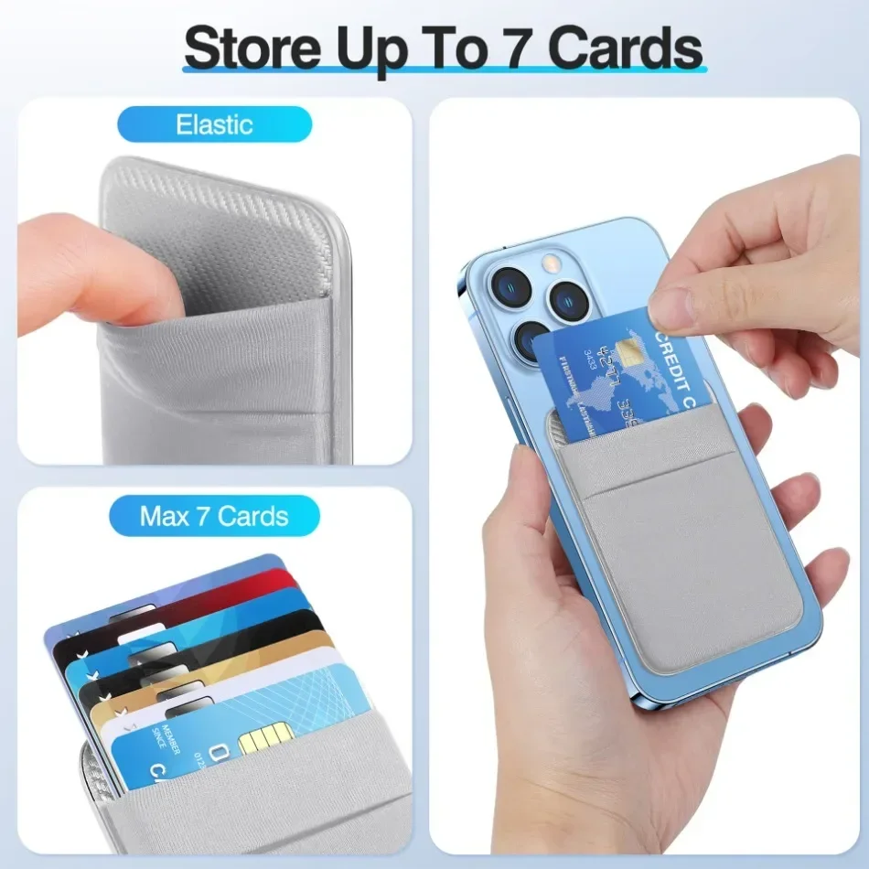 Magnetic Microfiber Card Holder Wallet