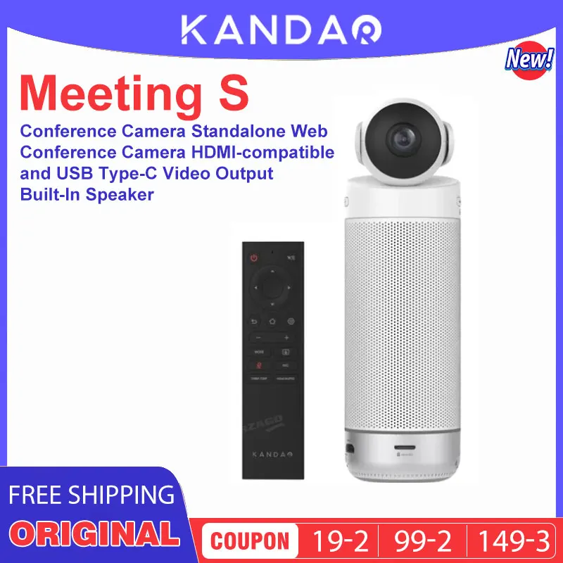 Kandao Meeting S Conference Camera Standalone Web Conference Camera HDMI-compatible and USB Type-C Video Output Built-In Speaker
