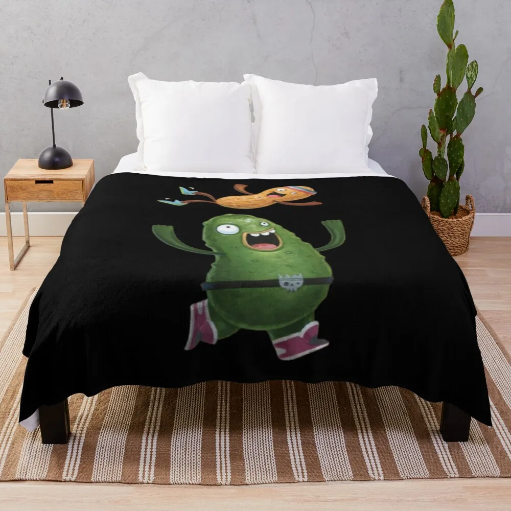 

Pickle and peanut Throw Blanket sofa bed christmas decoration Decoratives Blankets