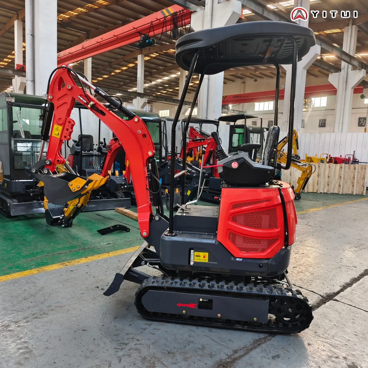 YITUI Mini Excavator Digger, Customized Kubota Engine, Hydraulic Agricultural Machinery, Multiple Accessories, Wooden Box Packaging - Image 5