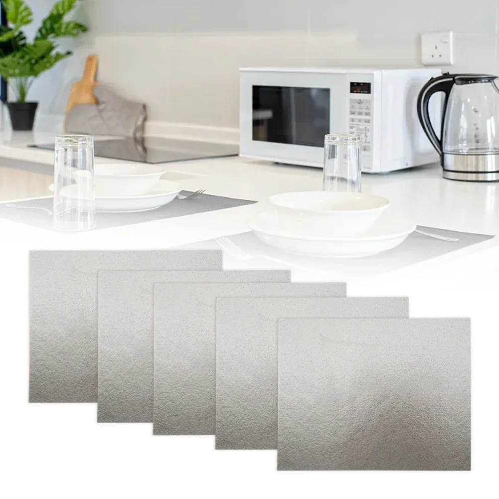 5pcs 150x120mm Microwave Oven Cover Sheets Mica Sheet Waveguide Waveguide Sheet High Temperature Resistance Mica
