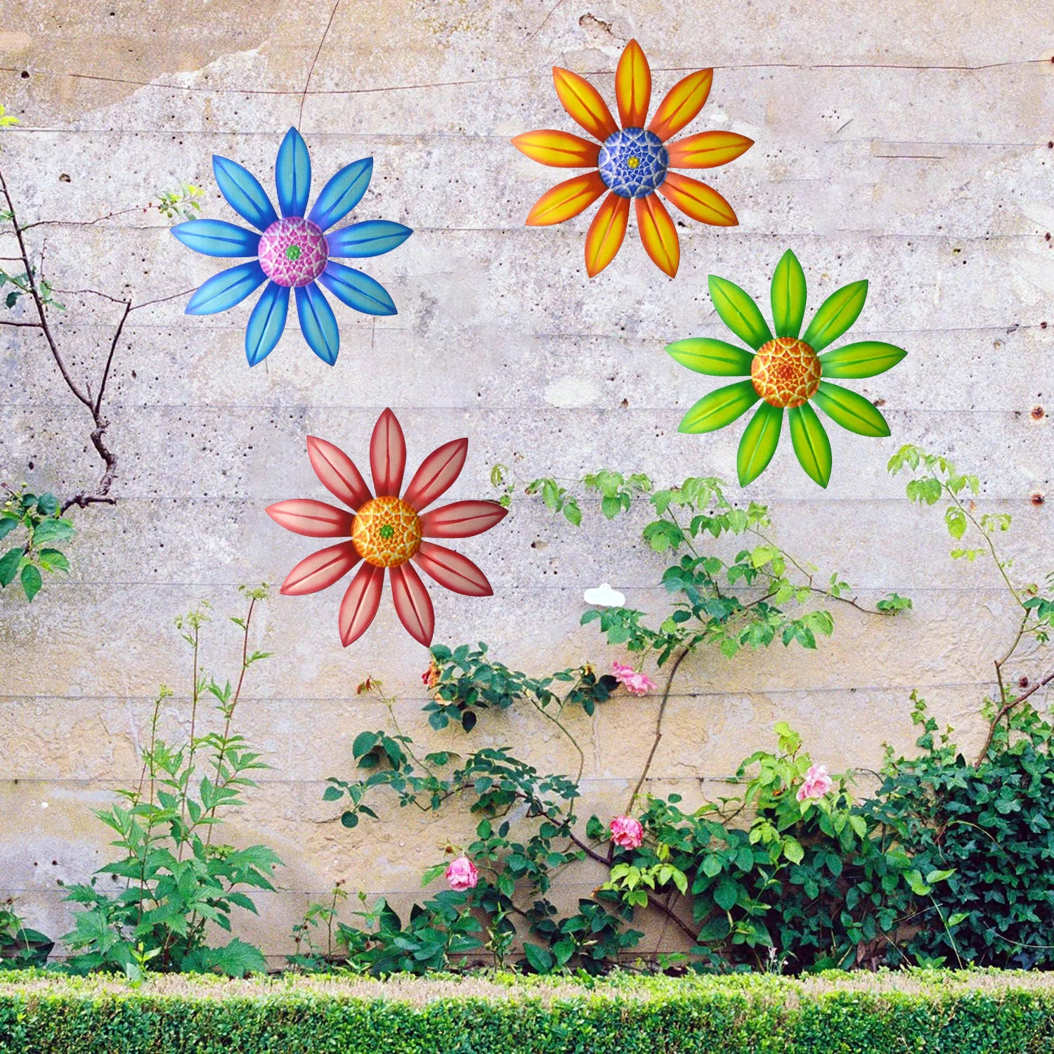 Vibrant Metal Sunflower Wall Art for Indoor and Outdoor Decor