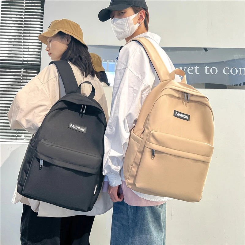 Simple Nylon Backpacks for Women Casual Large Capacity School Backpack Teen-agers Rucksack Travel Anti Theft Mochila Sac A Does
