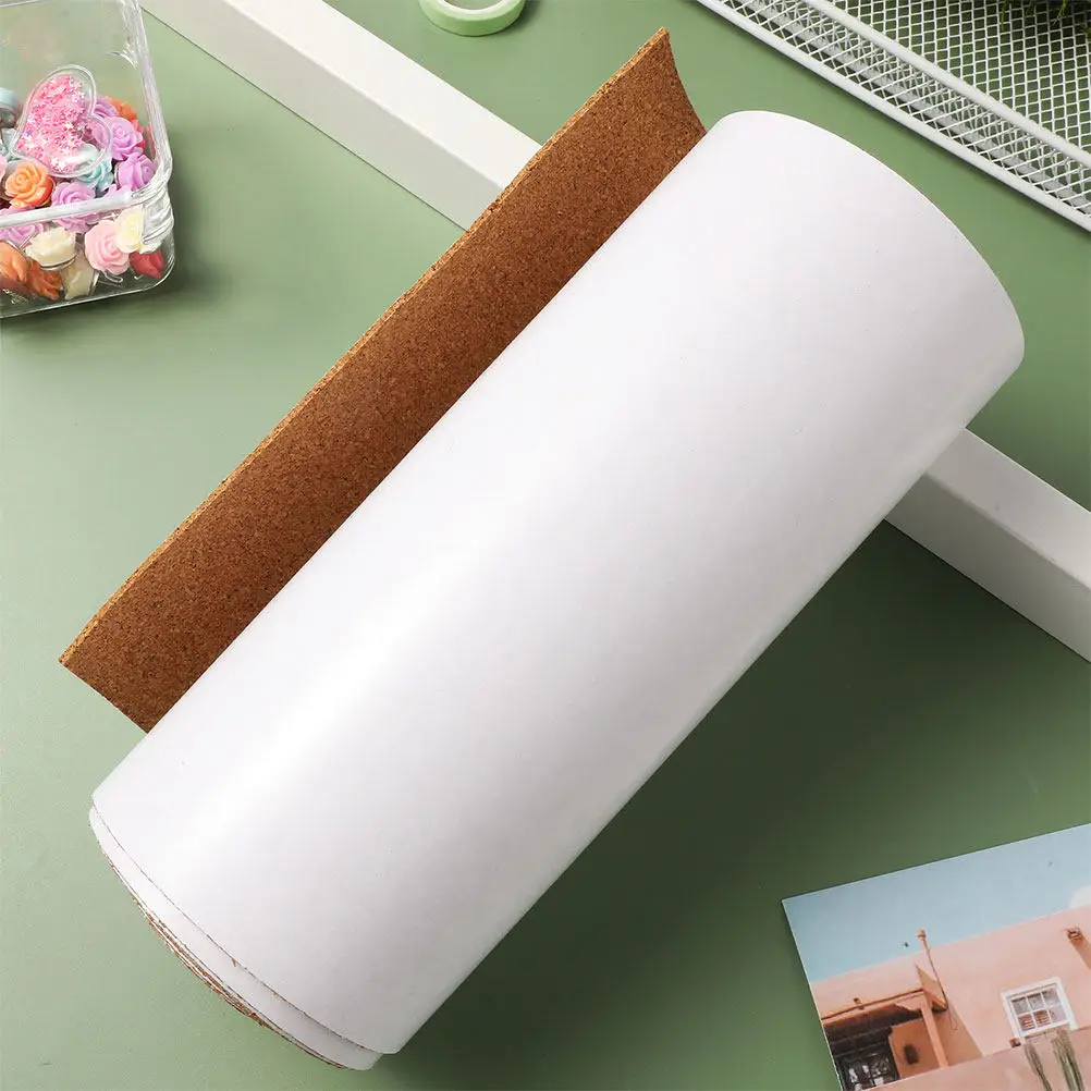 자가 접착식 코르크 롤 600x300x2mm 1mm 두께의 유연한 코르크 매트 DIY 서랍 라이너 벽 장식 게시판 사무실용