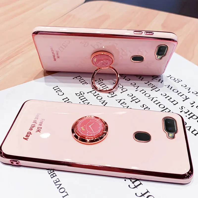 a cases for oppo phones Phone Holder Case For OPPO A7 Case Soft Silicone Stand Cover For OPPO AX7 A7 2018 A5S Case oppo Ax5s A7 Shockproof Fundas Capa oppo cover