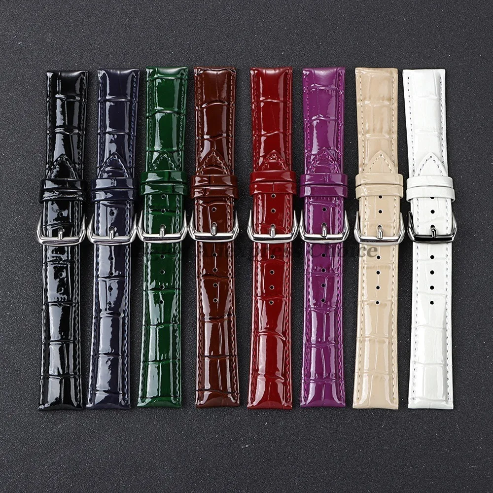 Luxurious Glossy Calfskin Leather Watchband – Premium Watch Strap Accessory
