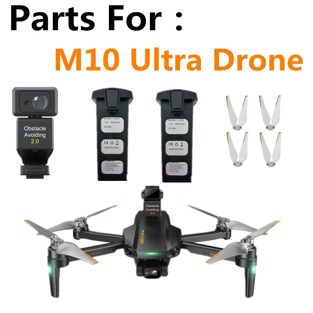 M10 울트라 드론 프로펠러 블레이드 메이플 리프 배터리, M10 RC 드론 배터리 예비 부품, 7.6V, 3800 mAh 