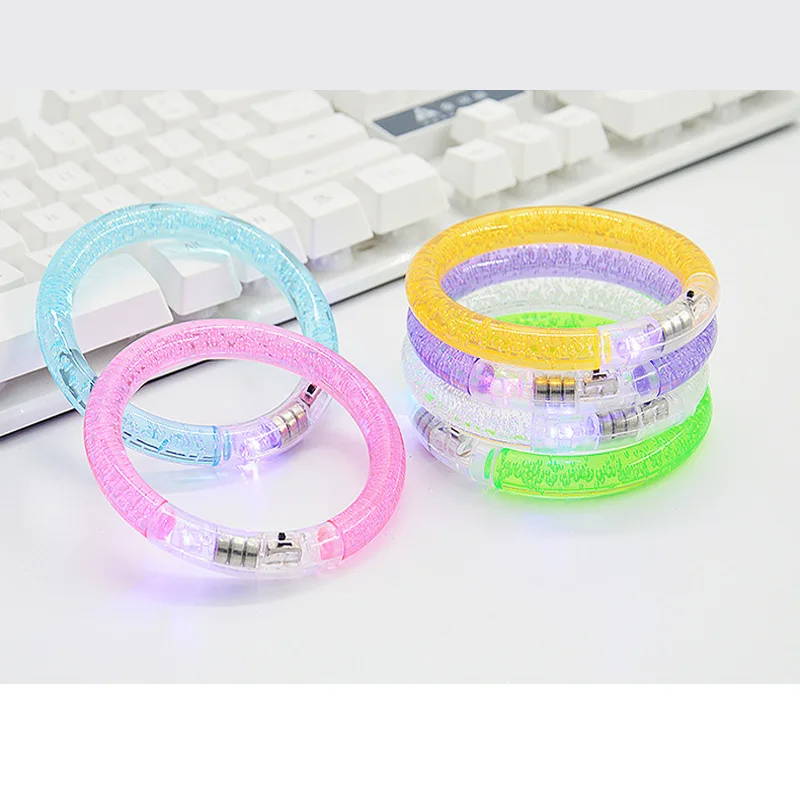 

Pulseras luminosas con luz LED, brazaletes luminosos de neón, suministros para fiestas de cumpleaños y bodas,20/30/40/50 piezas