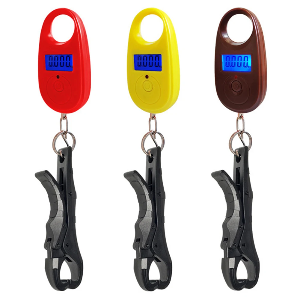 Mini balance numérique portable 40kg avec pince à poisson - Équipement compact pour pêche en extérieur