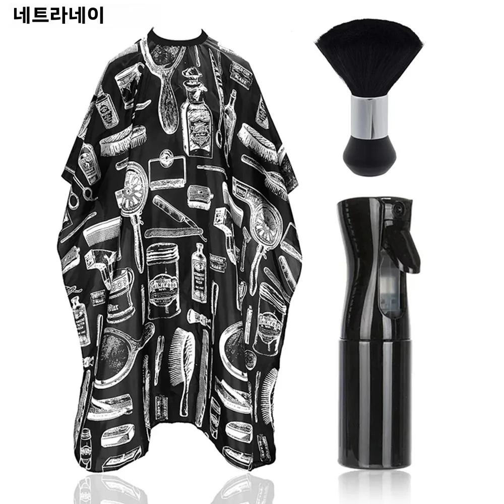 전문 방수 미용 가운 비브 종이 세트 나일론 미용실 의류 머리카락 차단 헤어 염색 도구