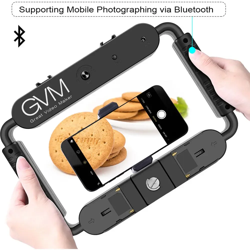 

GVM TL-10S 10W Smartphone Video Rig With Light Handheld Cell Phone LED Ring Light Selfie Light With Stabilizer Bracket Vlog Grip