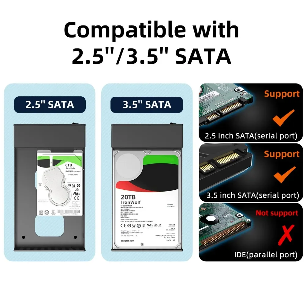 Maiwo-hdd Case para Disco Ssd Caixa Externa Gabinete de Disco Rígido Usb c 3.1 2.5 3.5 Sata para Usb 3.0 - Imagem 5