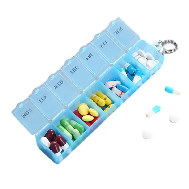 Pill Box Clear Travel Pill Organizer Dust Proof Pill Organizer Mini Pill Sorter Stylish Medicine Organizer 7 Cells Pill Boxes