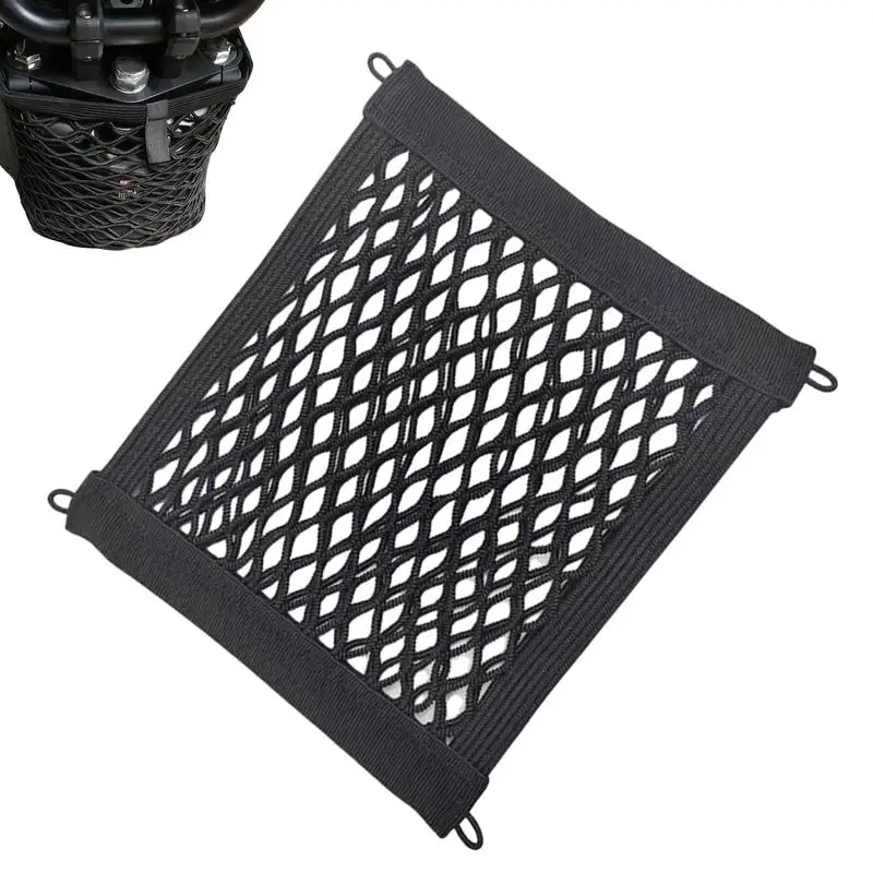 Motorcycle Luggage Net Cargo Bike Scooter Mesh Storage Bag Retractable Elastic Rope Fixed Strap Motos Helmet Luggage Net motorcycle cargo net high strength elastic mesh luggage net bike storage bag helmet storage net motorbike net pocket accessories