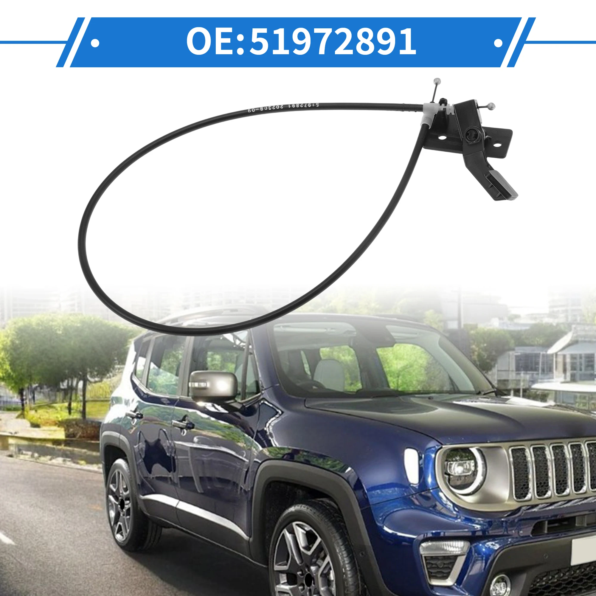 Jeep renegade 2015-2023 No.51972891용 UXCELL 후드 래치 릴리스 케이블