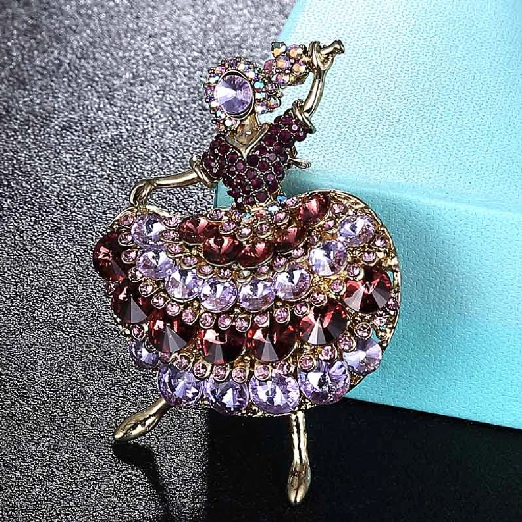 

Trendy New arrival Shape dance Girl brooches jewelry for women's party gifts perfect Colorful rhinestone hijab accessories scar