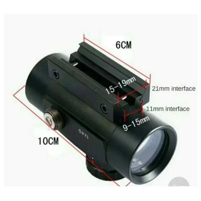 For Precision 1x40 Riflescope Hunting Holographic Red Dot Sight Collimator Airsoft Dot Sight Scope 11mm 20mm Rail Mount
